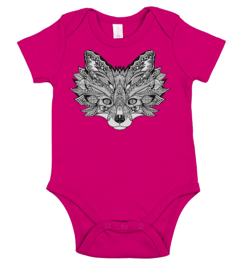Fox Artwork old school street fasion Short Sleeve Baby One-Piece