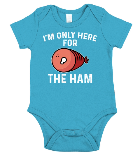 Funny Ham Lover Quote Love Pork Meat Short Sleeve Baby One-Piece