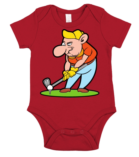 Golf Player Golfer Sports Game Short Sleeve Baby One-Piece
