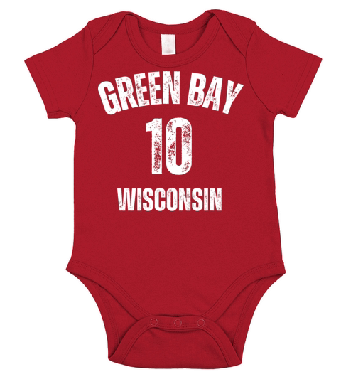GREEN BAY WISCONSIN vintage distressed football Short Sleeve Baby One-Piece