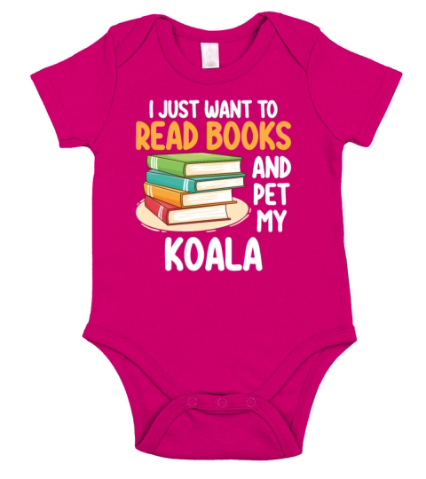 I Just Want To Read Books And Pet My Koala Short Sleeve Baby One-Piece