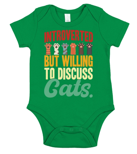 Introverted But Willing To Discuss Cats Short Sleeve Baby One-Piece