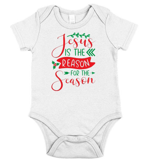 jesus is the reason for the season Short Sleeve Baby One-Piece