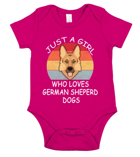 JUST A GIRL WHO LOVES German sheperd dog Short Sleeve Baby One-Piece