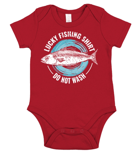 Lucky Fishing Shirt for Fish Hunter and Fisherman Short Sleeve Baby One-Piece