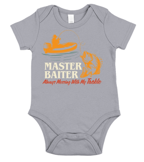 Master Baiter Fishing Father Short Sleeve Baby One-Piece
