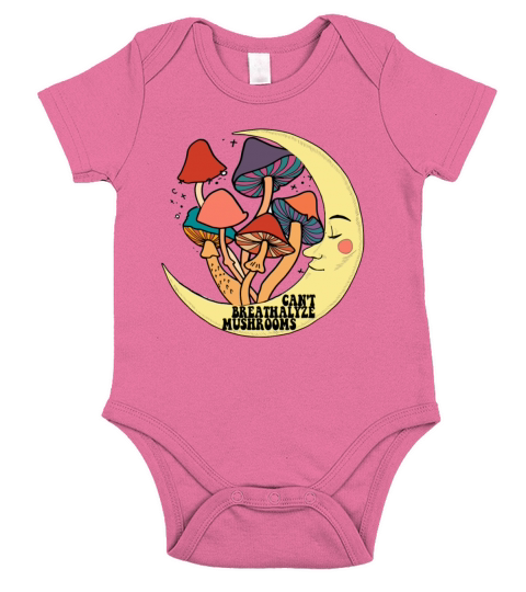 Mushrooms Lovers Cottagecore - Cant Breathalyze M Short Sleeve Baby One-Piece