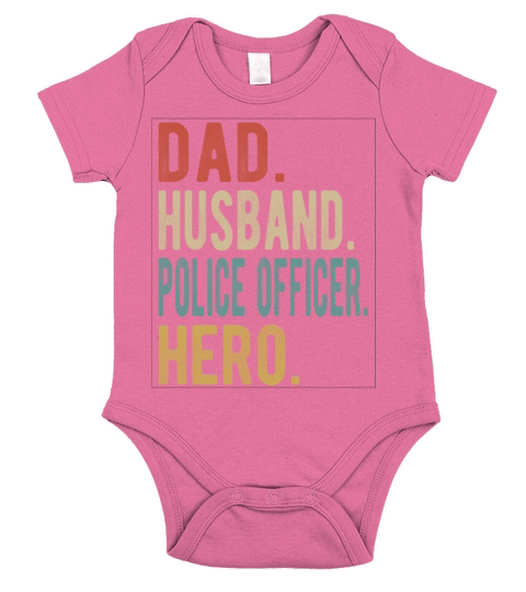 Police Officer Dad Husband Hero Short Sleeve Baby One-Piece