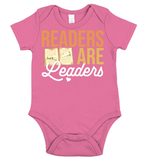 Readers are Leaders Reading Book Lover Bookworm Short Sleeve Baby One-Piece