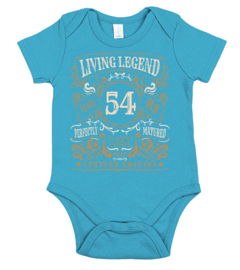 Retro Vintage Birth Whiskey Age 54 Years Old Short Sleeve Baby One-Piece