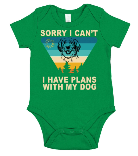 Sorry I cant I have plans with my dog Short Sleeve Baby One-Piece