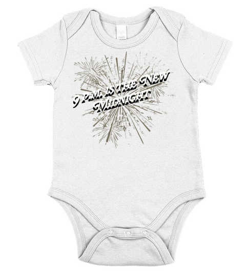 The New Midnight Happy New Year Pun NYE Joke Sayin Short Sleeve Baby One-Piece