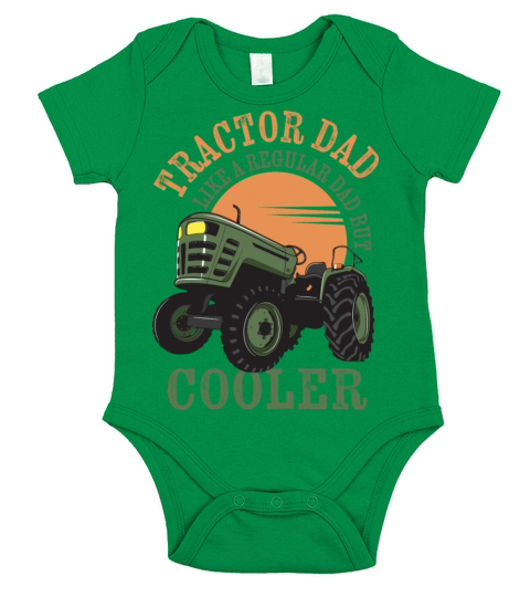 tractor dad like a regular dad but cooler Short Sleeve Baby One-Piece