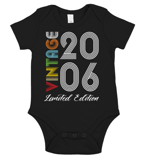 Vintage 2006 Vintage Birthday Retro Vintage Short Sleeve Baby One-Piece