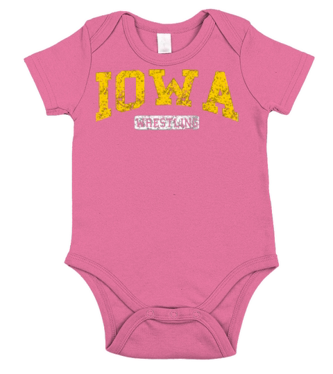 Vintage Iowa Classic Wrestling Freestyle Short Sleeve Baby One-Piece