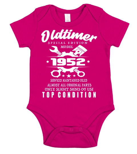 Vintage Special Edition Model 1952 Birthday Short Sleeve Baby One-Piece