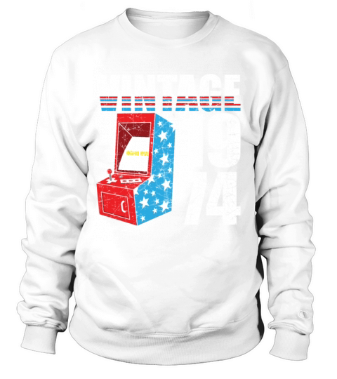 1974 Vintage born in Retro age Birthday gift idea Sweatshirt Unisex