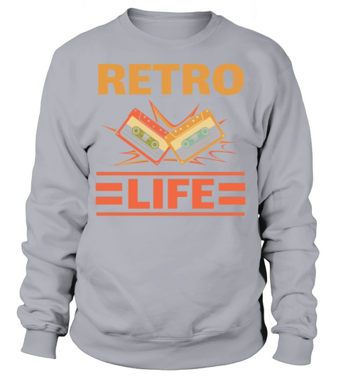 Retro Life Music Lover Cassette National Retro Day Sweatshirt Unisex