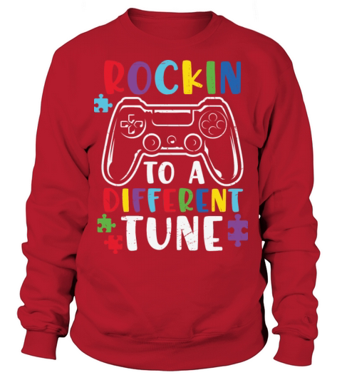Rocking to a Different Tune Autism Sweatshirt Unisex