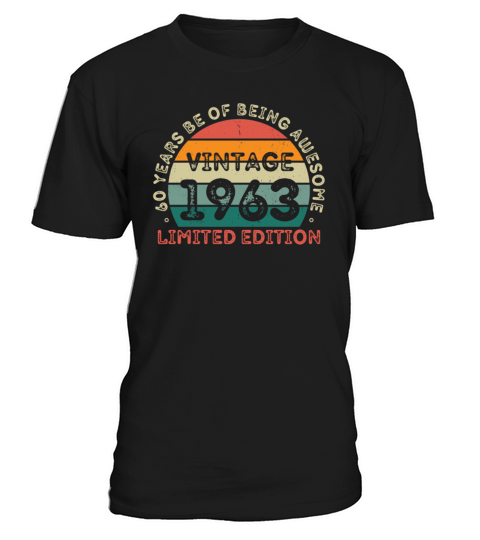60 Years Vintage 1963 Retro 60th Birthday T-Shirt Unisex