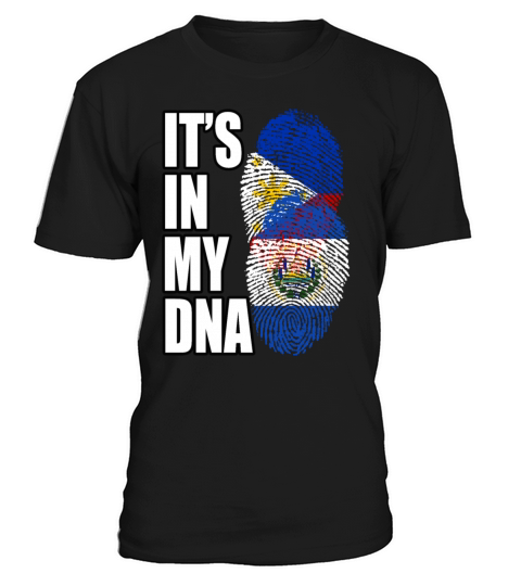 Salvadoran And Filipino Mix Heritage DNA Flag T-Shirt Unisex
