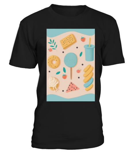 Sugary Sweet Treats - Pastel Colored Pattern T-Shirt Unisex