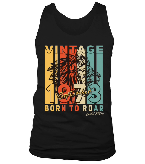 1973 In September Vintage Lion Tank Top Unisex