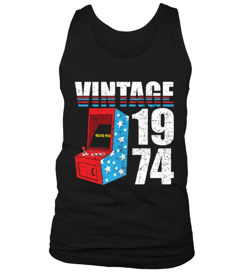 1974 Vintage born in Retro age Birthday gift idea Tank Top Unisex