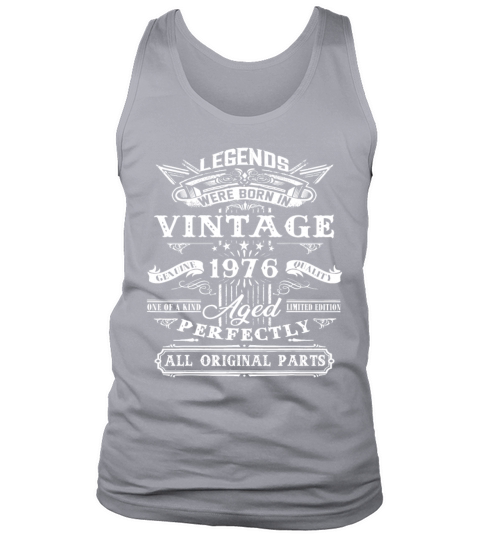 46th Birthday Vintage For Legends Born 1976 46 Yrs Tank Top Unisex