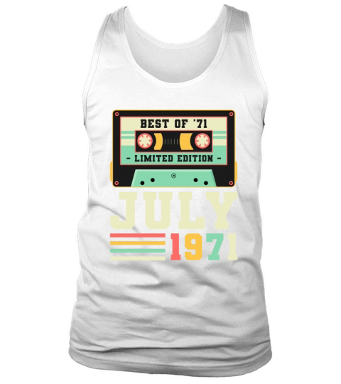 50th Birthday July Gift Vintage 1971 50 Years Tank Top Unisex