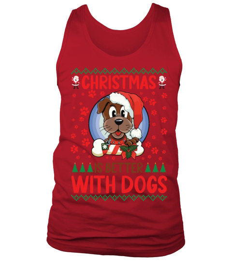 Christmas is better with dogs Tank Top Unisex