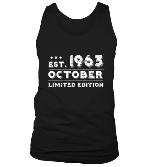 Est October 1963 - Birthday Present - Vintage Tank Top Unisex