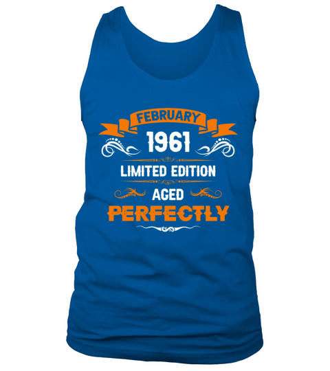 February 1961 Vintage Birthday Present Tank Top Unisex