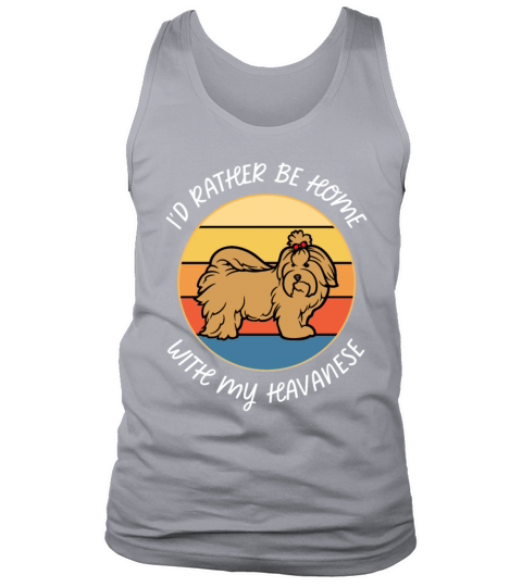 Id Rather Be Home With My Havanese Retro Sunset Tank Top Unisex