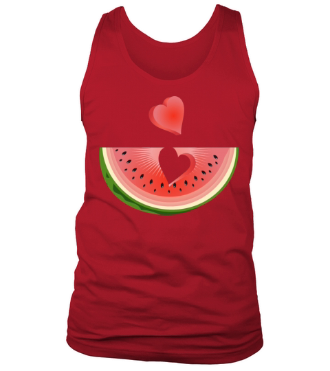 Piece of a watermelon with a heart Tank Top Unisex
