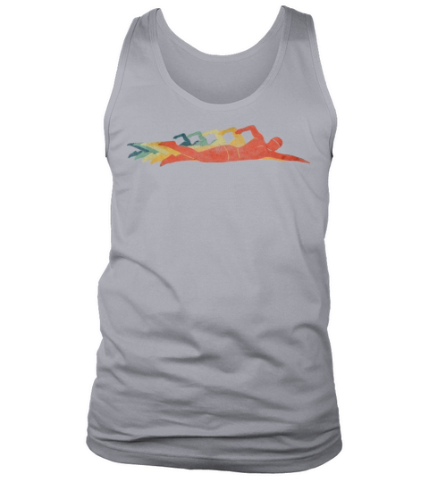 Swimming Man Retro Vintage Color Tank Top Unisex