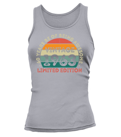 60 Years Vintage 1963 Retro 60th Birthday Tank top Woman