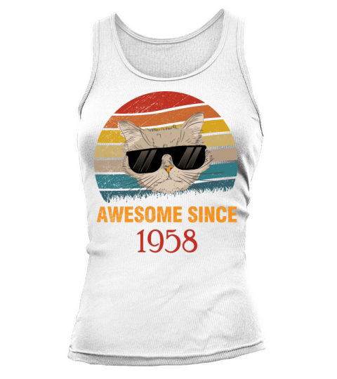 Awesome Since 1958 65 Birthday Anniversary Gift Tank top Woman