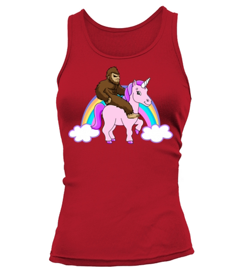 Bigfoot Riding A Unicorn Tank top Woman