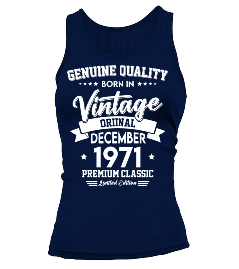 Born In December 1971 Original Vintage Tank top Woman