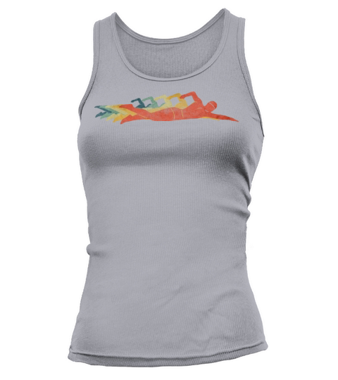 Swimming Man Retro Vintage Color Tank top Woman