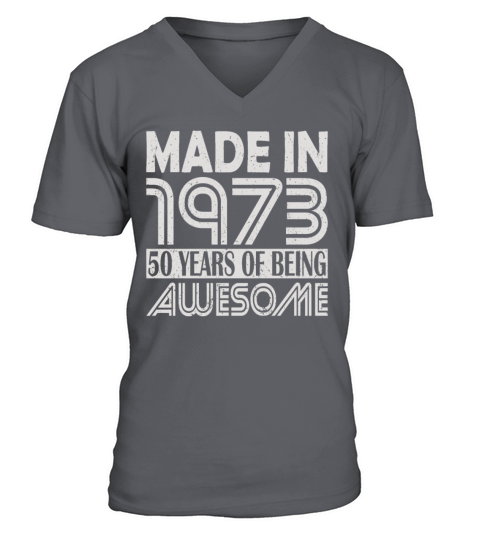 50th birthday vintage 1973 50 years V-Neck T-shirt
