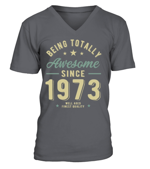Being Totally Awesome Since 1973 V-Neck T-shirt