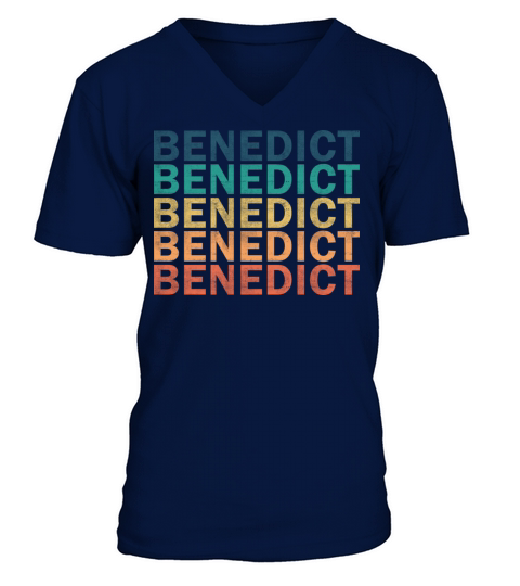 Benedict Name T Shirt - Benedict Vintage Retro Nam V-Neck T-shirt