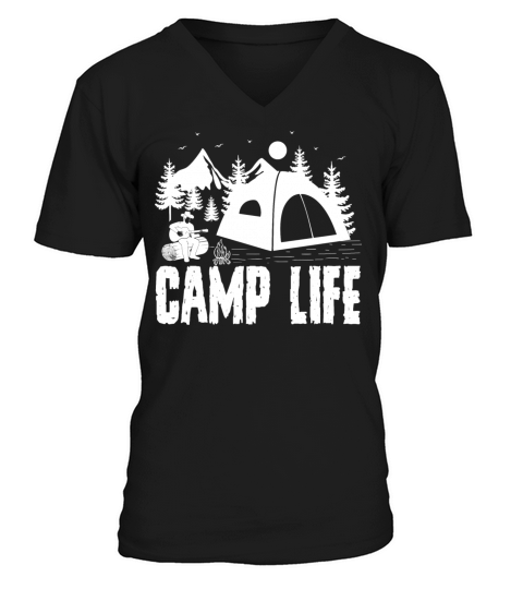 Camping Camper Van Vintage In Caravan Caravan V-Neck T-shirt