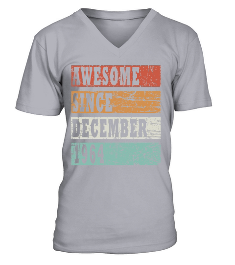 December 1964 born 58th birthday V-Neck T-shirt