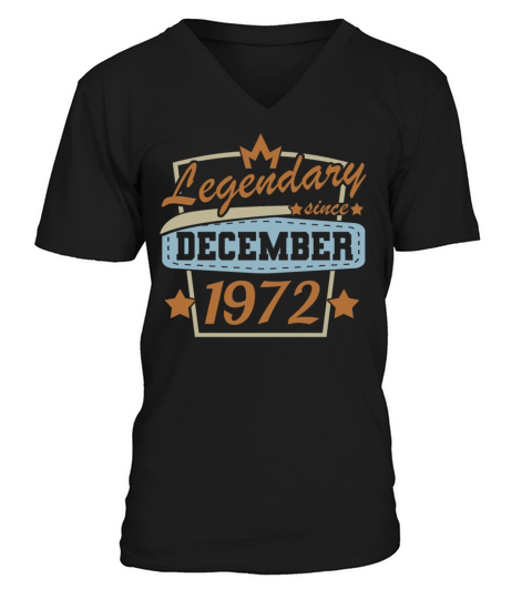 December 1972 Birthday Sayings Vintage V-Neck T-shirt