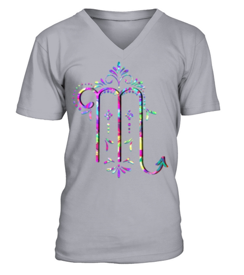 Neon Horoscopes Scorpio357 V-Neck T-shirt