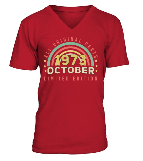 October 1973 Limited Vintage V-Neck T-shirt