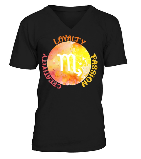 Scorpio Zodiac Sign V-Neck T-shirt